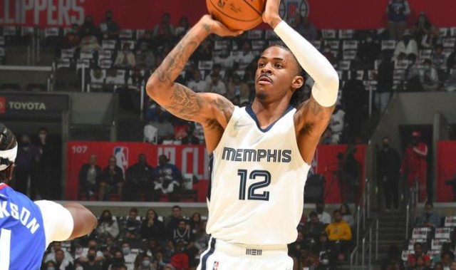  莫兰特暴扣绝杀灰熊终结快船不败